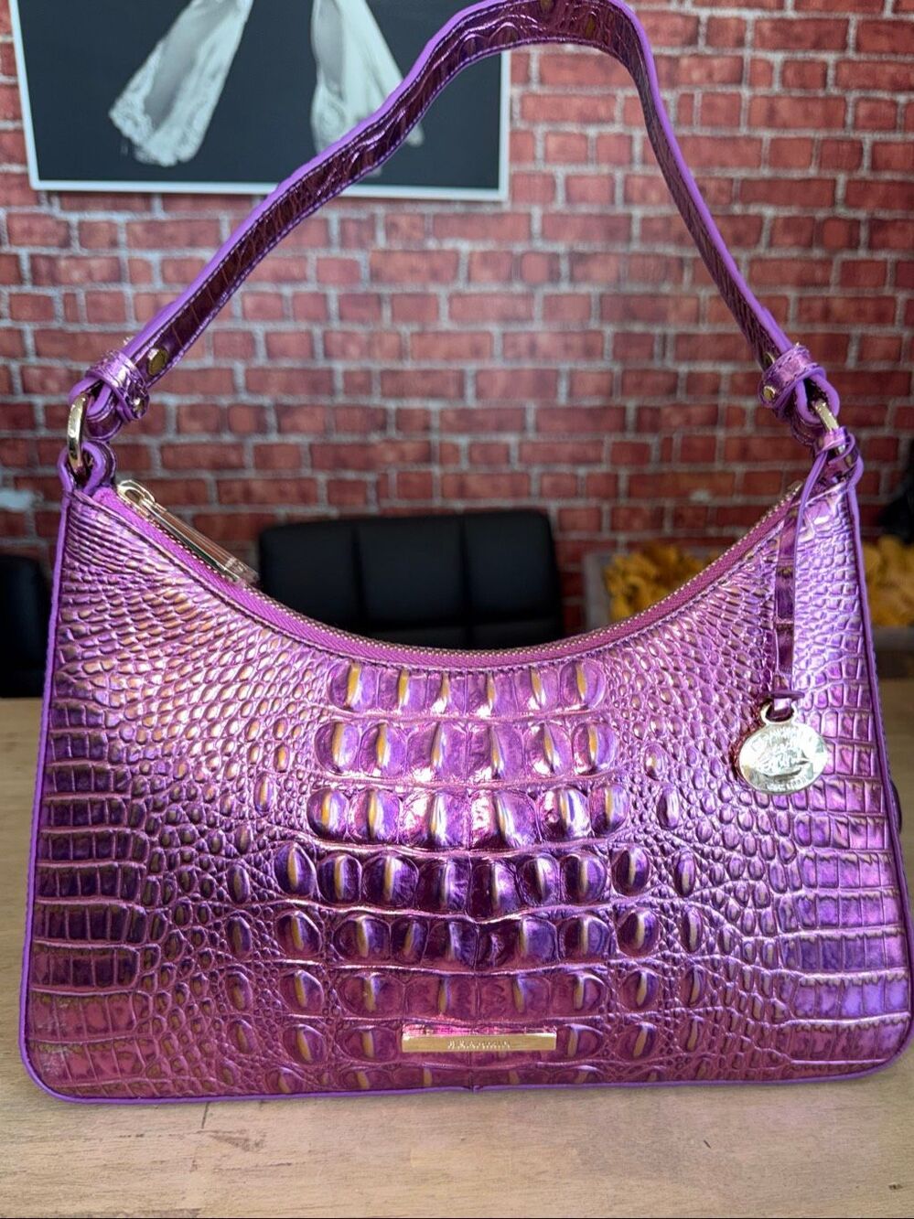 NWT Brahmin Esme Opera Melbourne FL Genuine Leather Pink Shoulder Bag & Wallet